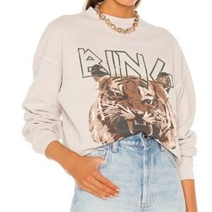 Anine Bing Tiger Sweatshirt Size Large